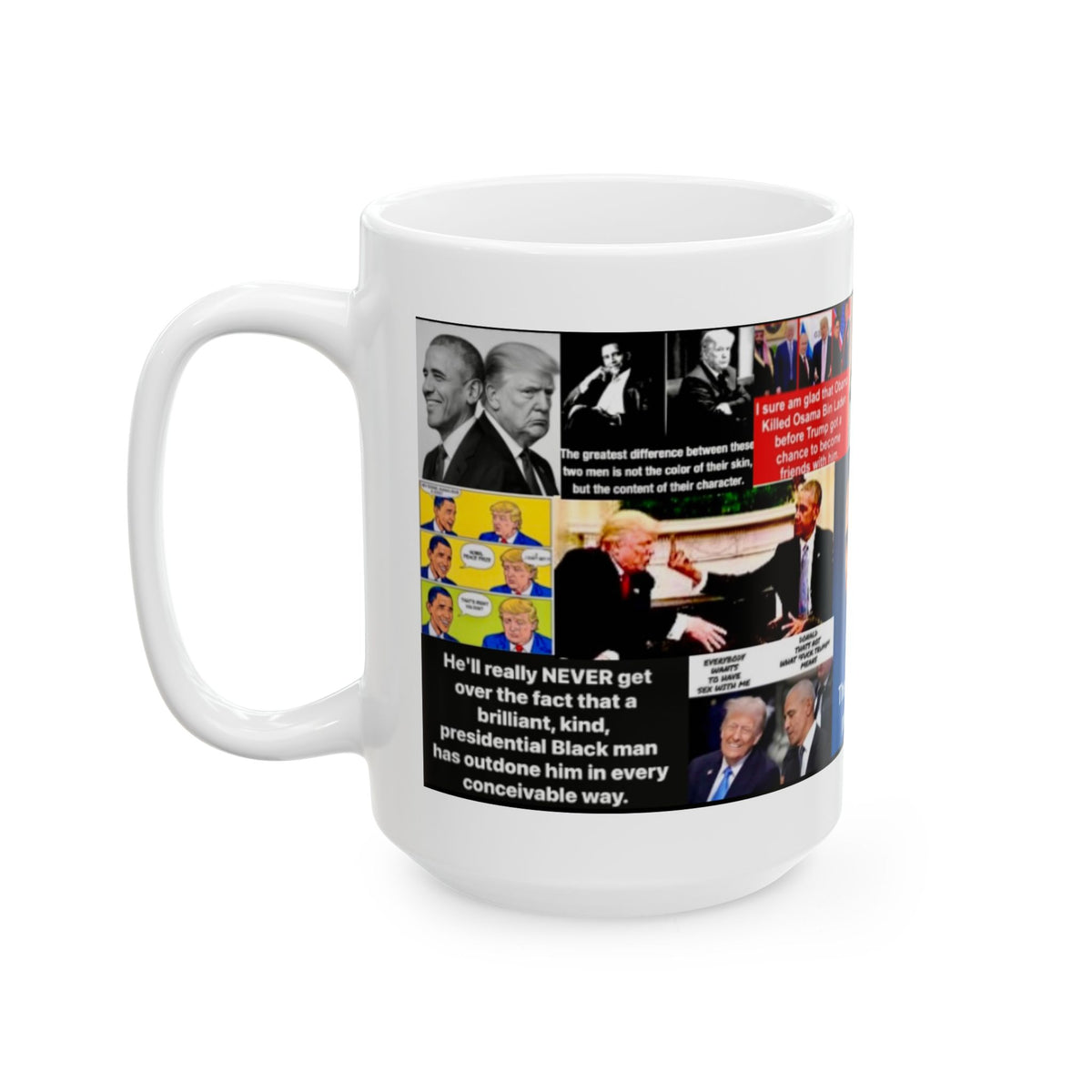 “Trump Barack Obama 2” – Side-by-Side But Steeped In Contrasts, Trump vs. Obama Collage for Political Parody