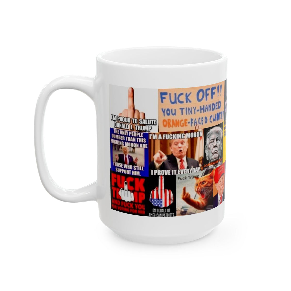 “Trump Fuck 1” – Bold Political Anti-Trump Collage with Explicit F-Bomb Satire