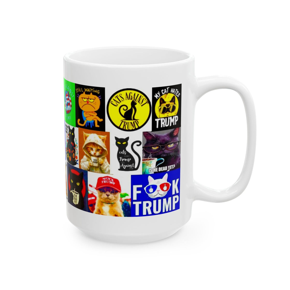 “Trump Cats 1” – Funny Political Satire Collage On Feline Hatred For Trump And Being Grabbed By Trump