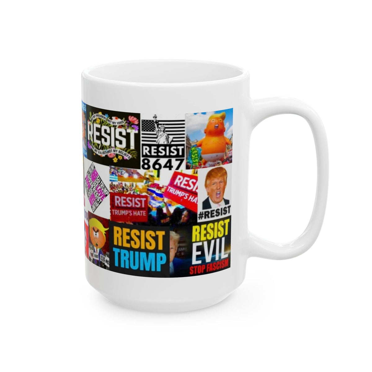 “Resist Trump!!!” – Political Satire Collage On Resisting Facism And Trump’s Authoritarian Impulses