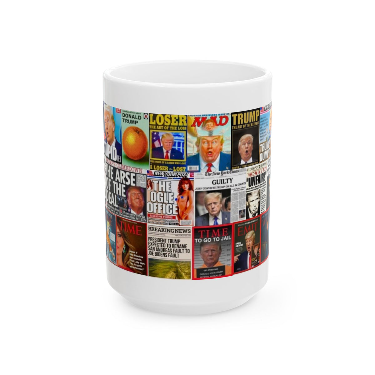 ”Trumpty Dumpty” – Satirical Headlines, Magazines & Tabloid Cover Parodies Collage