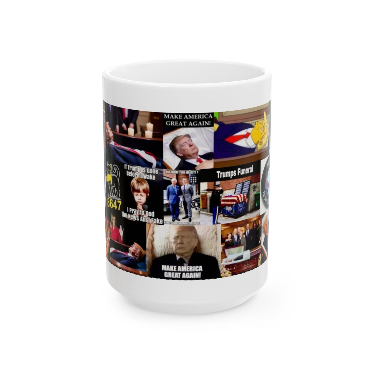 “Trump Death 2”  – Hilarious Obituary & Dark Political Humor Collage