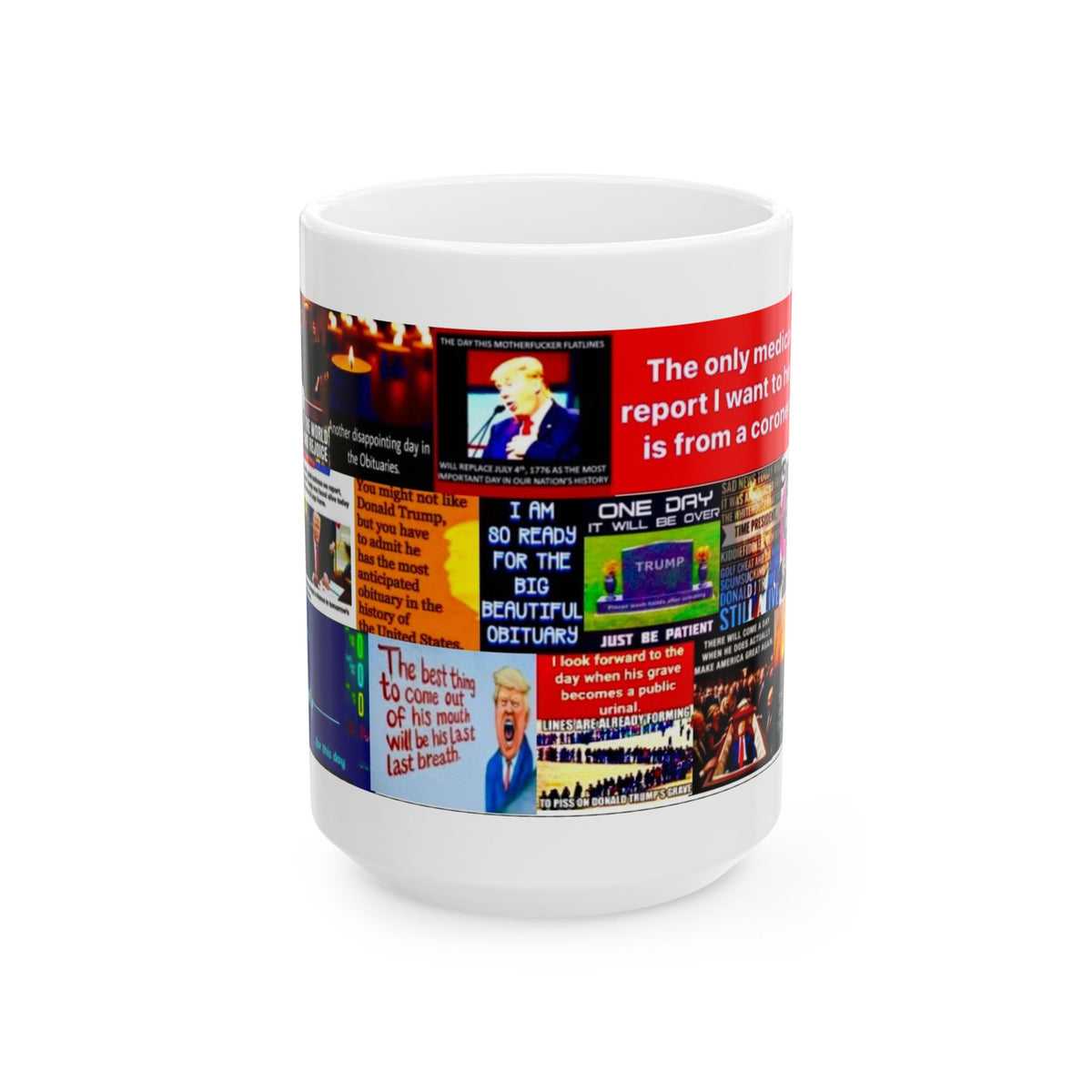 “Trump Obituary”  – Hilarious Obituary & Dark Political Humor Collage