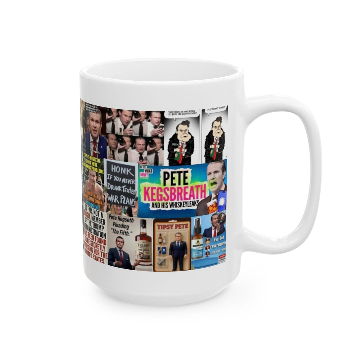 Pete Hegseth Mug – Meme Collage Roasting the Embattled Congressman
