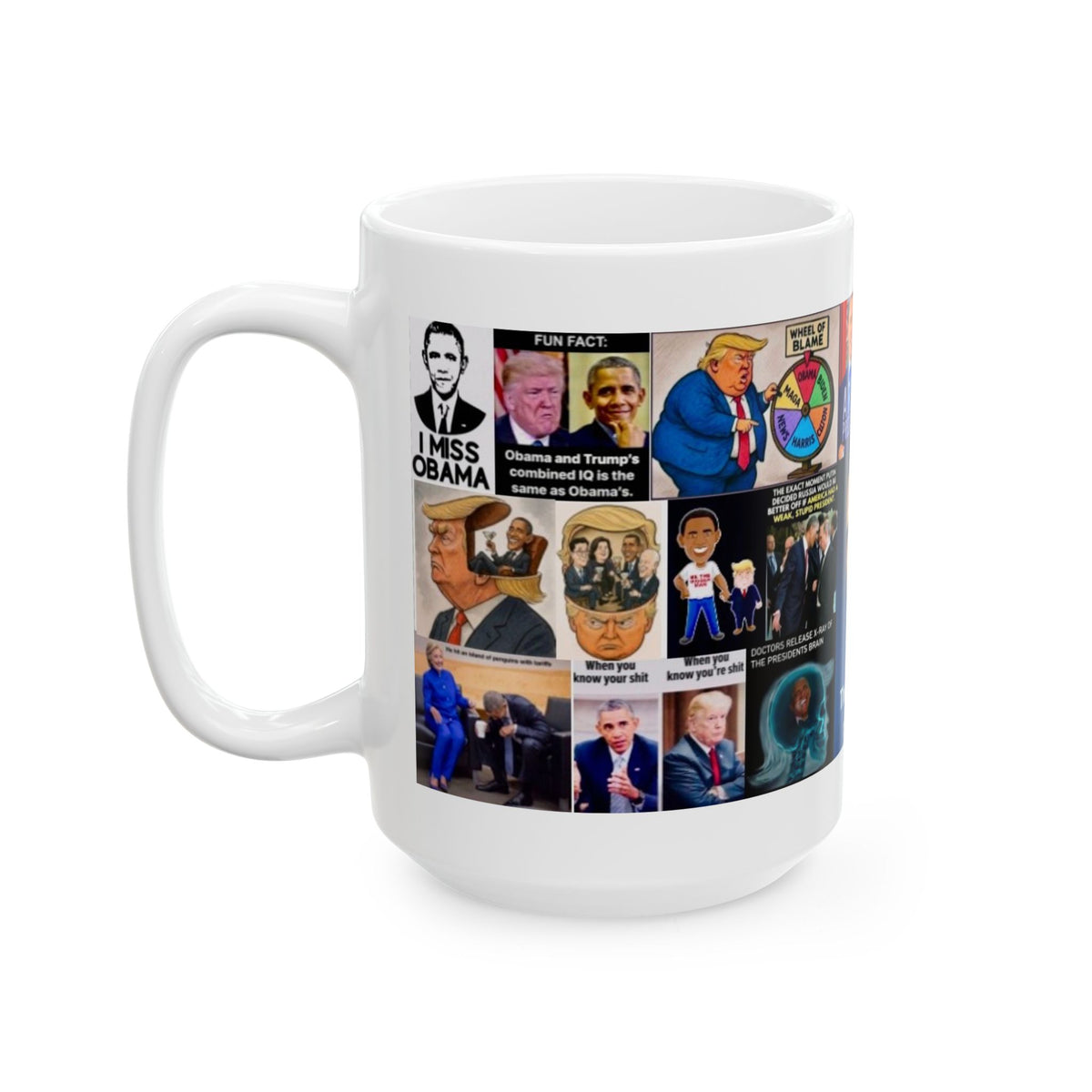 “Trump Barack Obama 1” – Side-by-Side But Steeped In Contrasts, Trump vs. Obama Collage for Political Parody