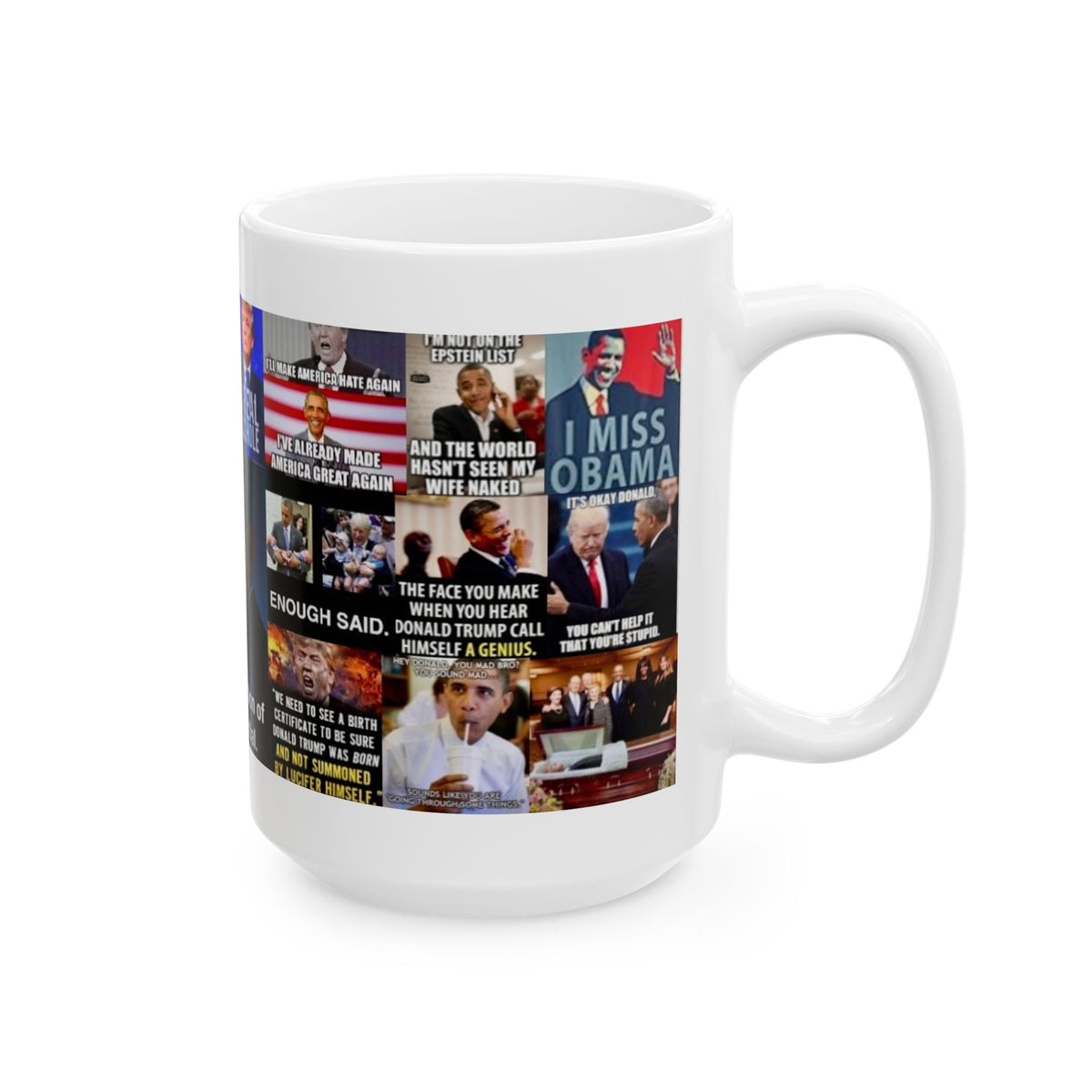 “Trump Barack Obama 1” – Side-by-Side But Steeped In Contrasts, Trump vs. Obama Collage for Political Parody