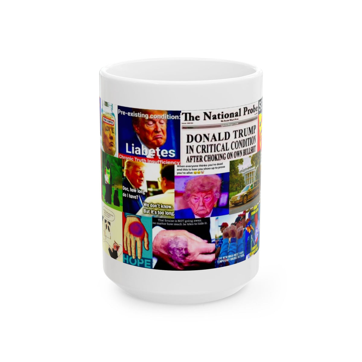 “Trump Health Crisis”  – Hilarious Look At Trump’s Health Issues & Dark Political Humor Collage
