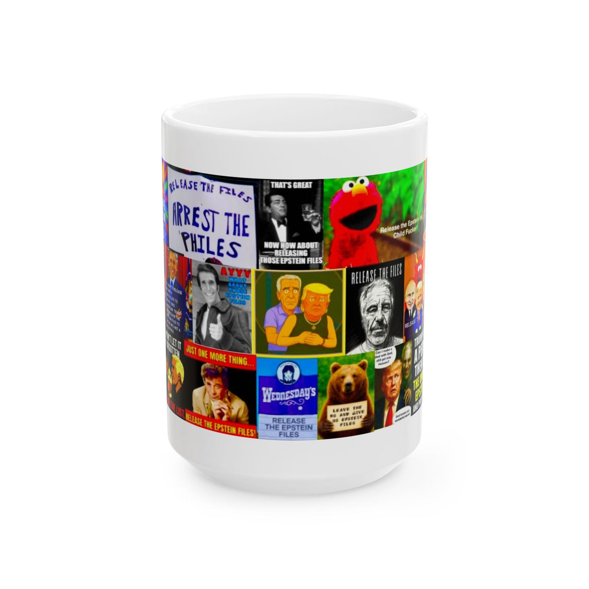 “Release The Files!! 2” – Epstein Scandal Collage with Political Satire On Donald Trump’s Involvement