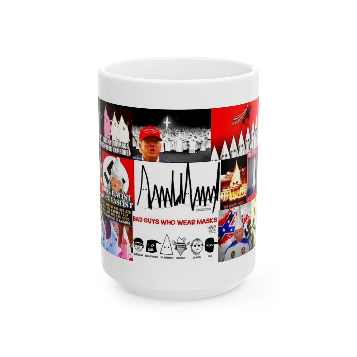 “Trump Klu Klux Klan” – Funny Political Satire Collage On Trump’s KKK Connections