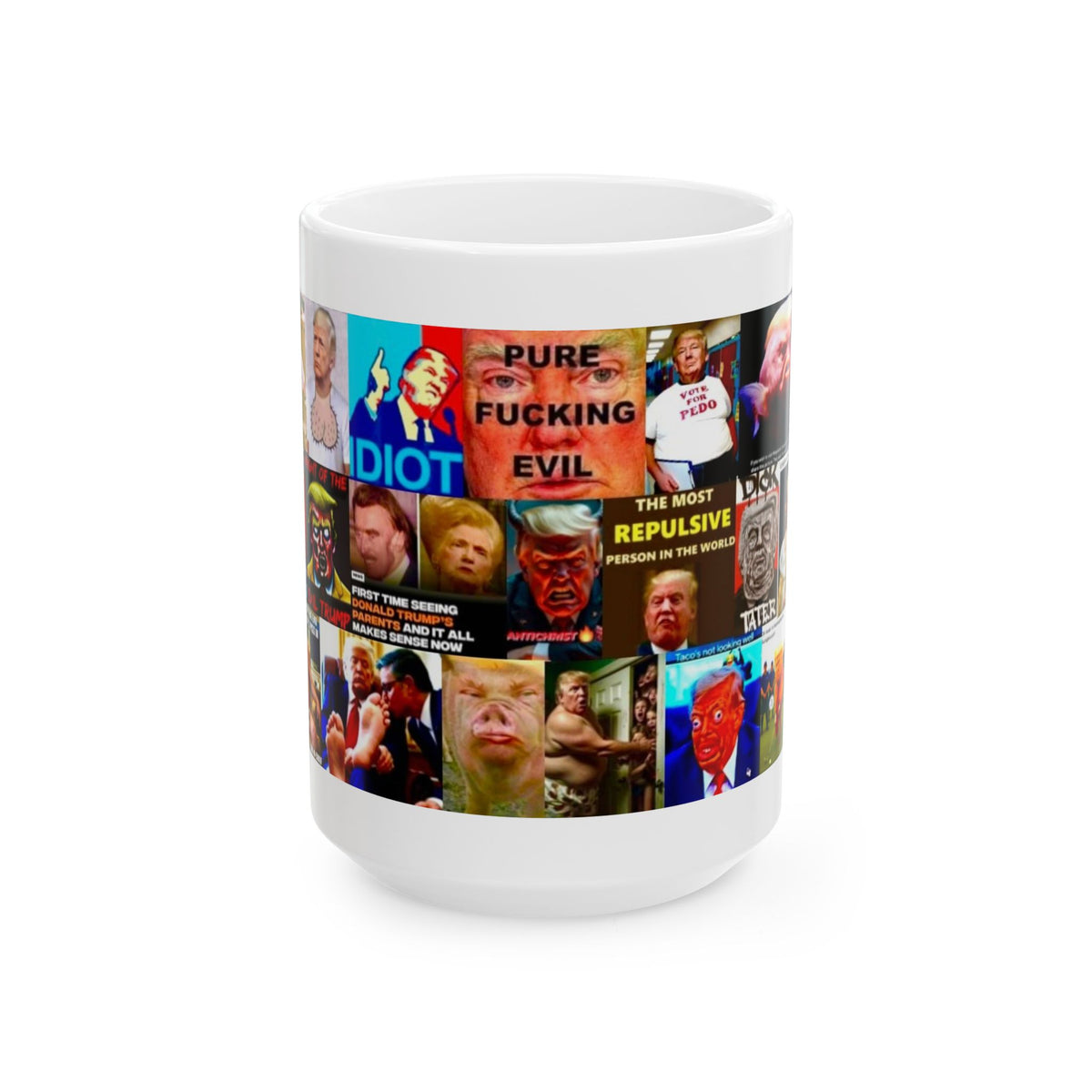“Trump Gross 3” – Funny Political Satire Collage On Trump’s Gross Aspects, Luckily You Can’t Smell Him
