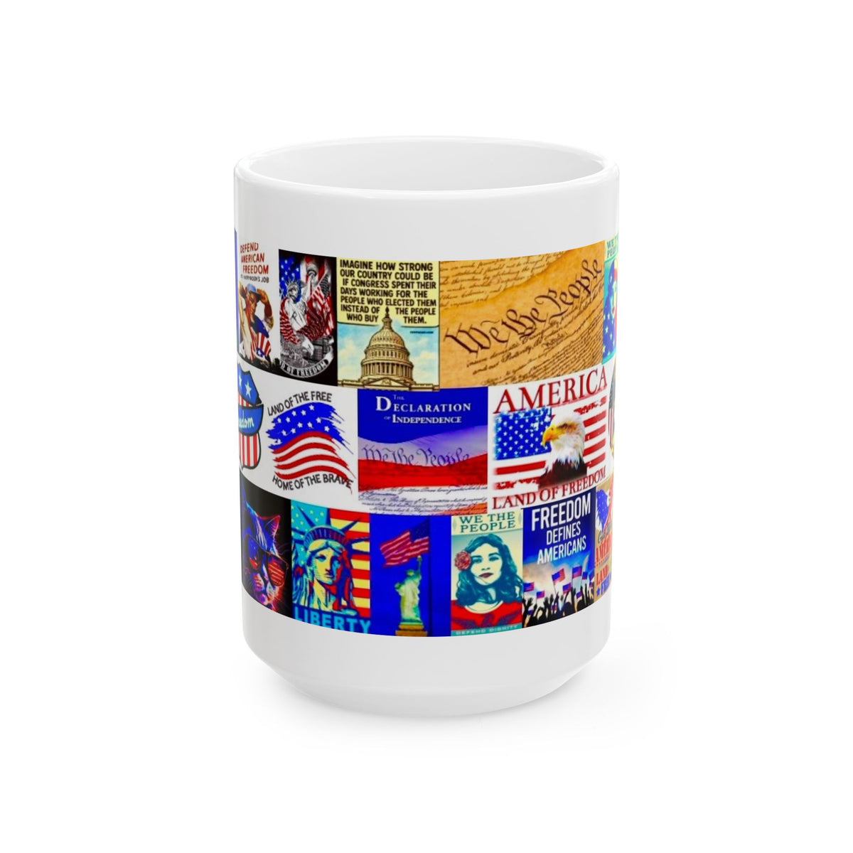 “Liberty - Freedom Edition” - Political Resistance Collage Mug, Anti-Fascism & Human Rights Protest Art Mug