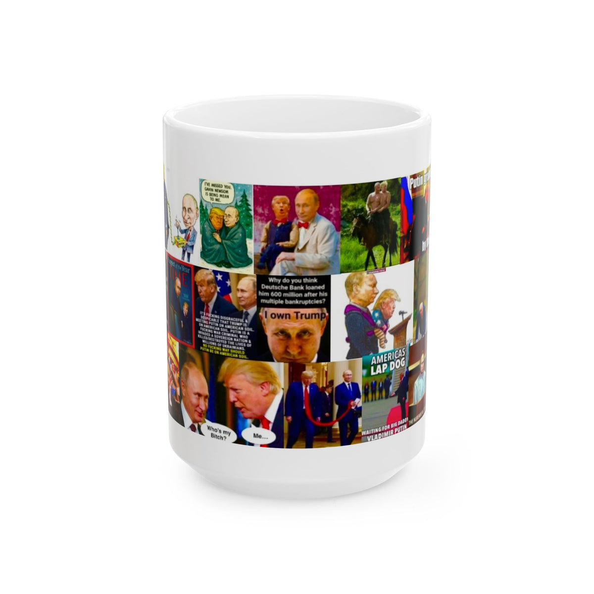 Trump Putin 2 Mug – Funny Political Satire Collage – 15oz Ceramic Coffee Cup