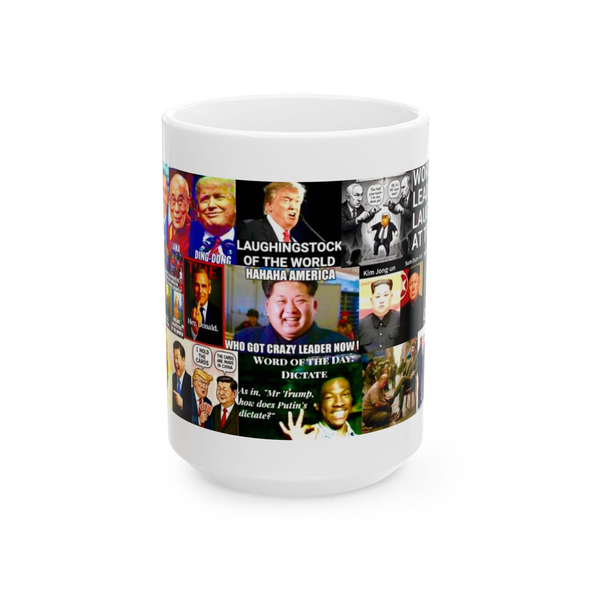 “Trump World Leaders Laughing Stock 1” – Funny Political Satire Collage On Trump’s Descent Into Isolation And Ridicule On The World Stage
