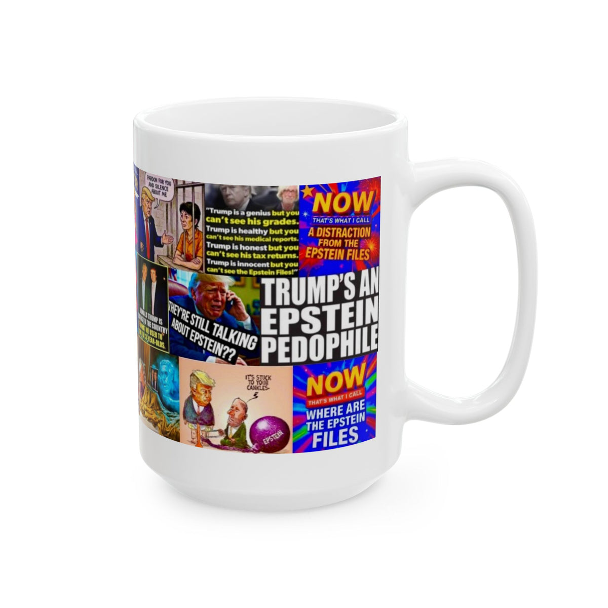“Epstein!! Epstein!!! Epstein!!!!!!!” – Epstein Scandal Collage with Political Satire On Donald Trump’s Involvement