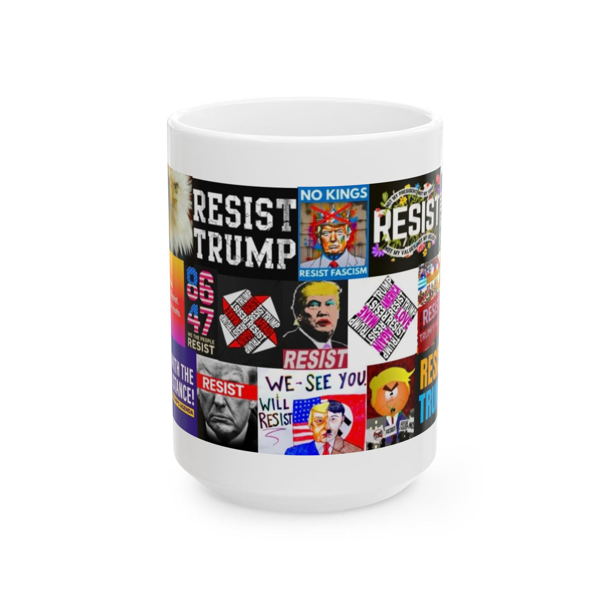 “Resist Trump!!!” – Political Satire Collage On Resisting Facism And Trump’s Authoritarian Impulses