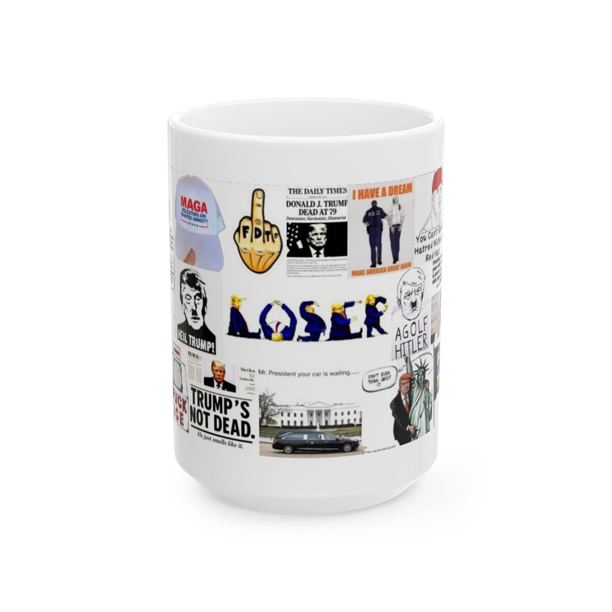“White Supremacy” Anti-Trump Protest Mug – Hilarious and Clean White Design with Bold Political Messages
