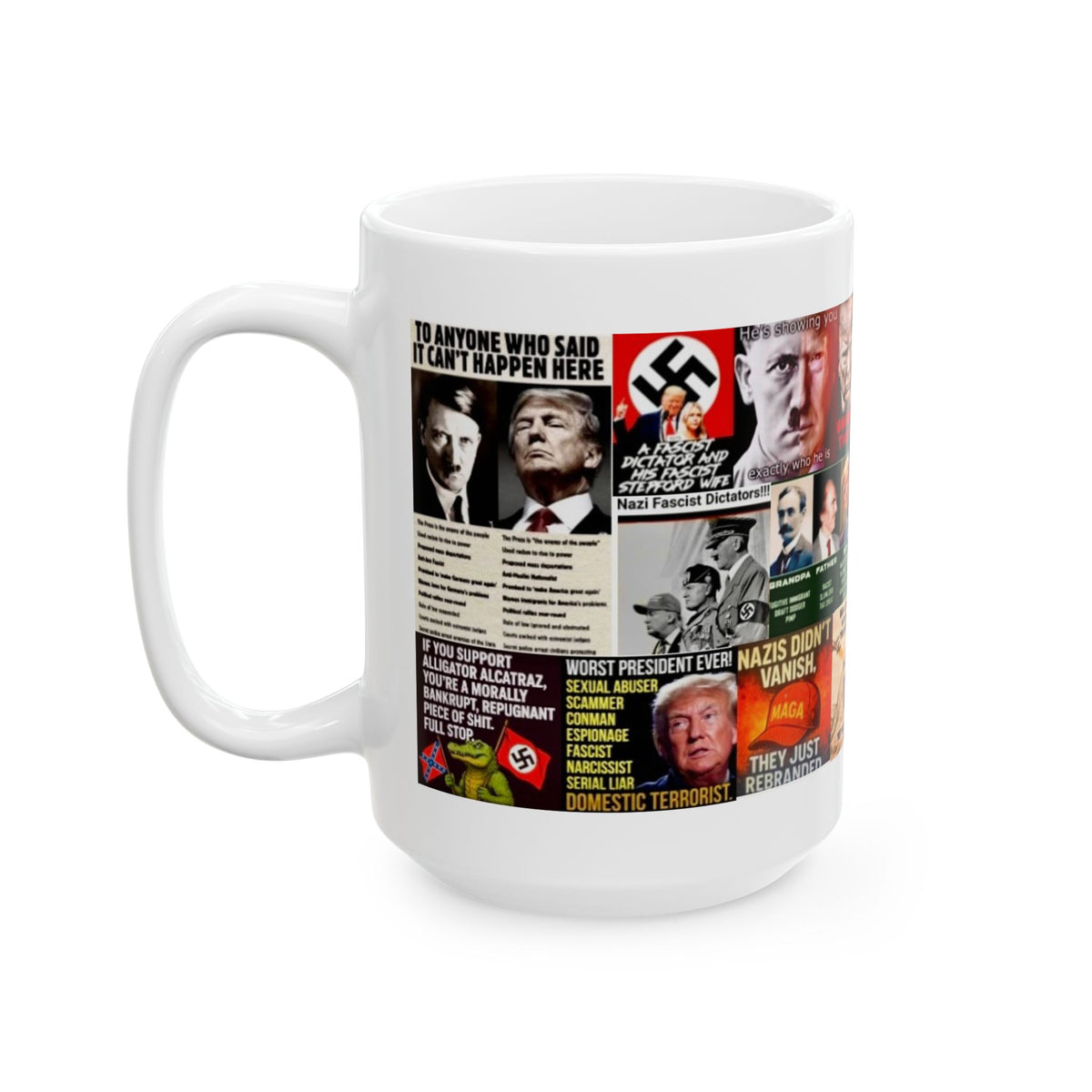 “Trump is a Nazi” – Provocative Satirical Anti-Facist Collage Warning of Authoritarianism