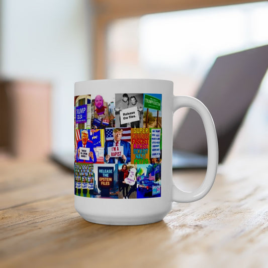 “Sign Language 3” Anti-Trump Protest Mug – Real Signs from Global Demonstrations with Bold Political Messages