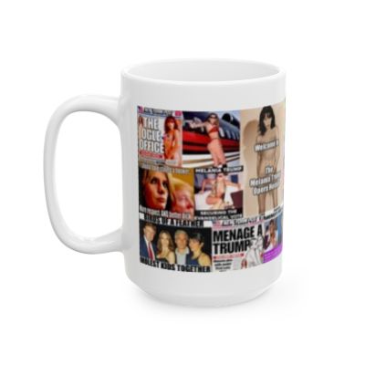 “The First Shady” - Melania Trump Satirical Adult-Themed Mug – Political Humor & Controversial Collage